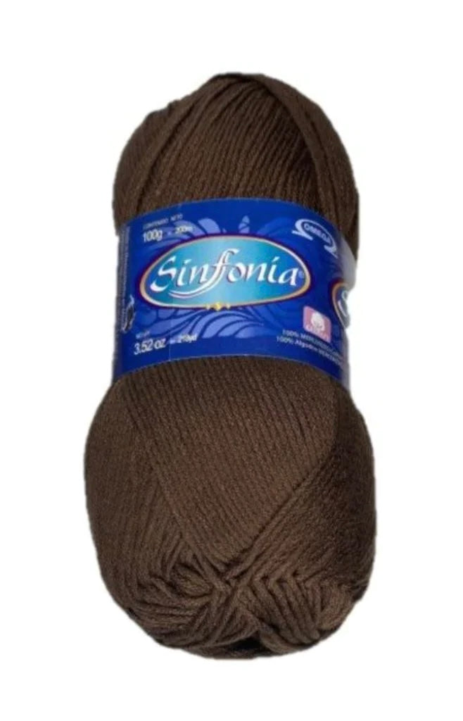 Sinfonia - Cafe Oscuro - Cotton Yarn - 100% Mercerized Cotton - Amigurumi Yarn