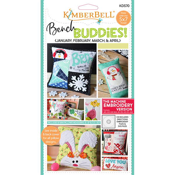 Bench Buddies Embroidery CD January, February, March & April