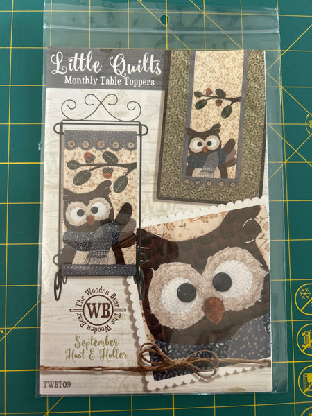 Table topper Pattern, Little quilts September Hoot & Hotter