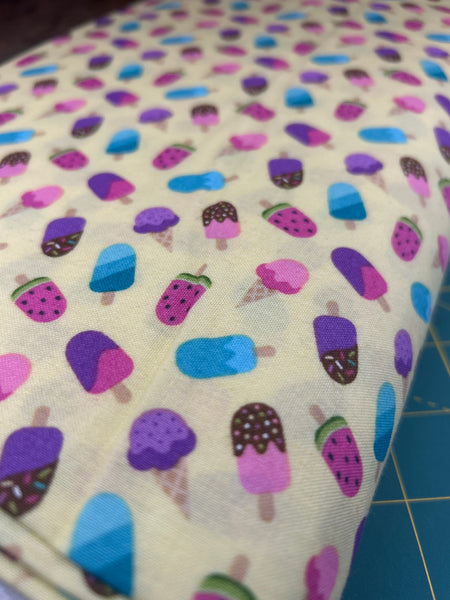 Yellow Ice Cream Fabric