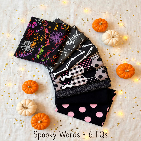 Spooky words Halloween Fat Quarter Frenzy Bundle - HFQ26