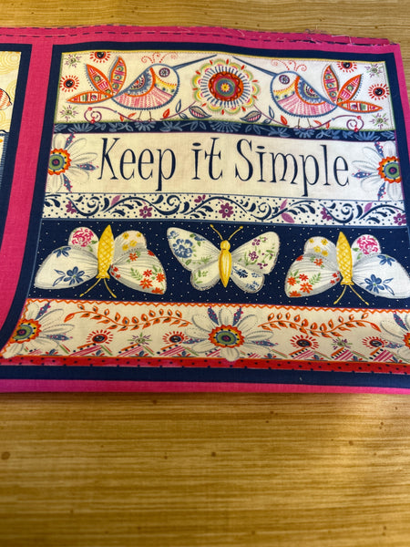Motivational fabric blocks panel