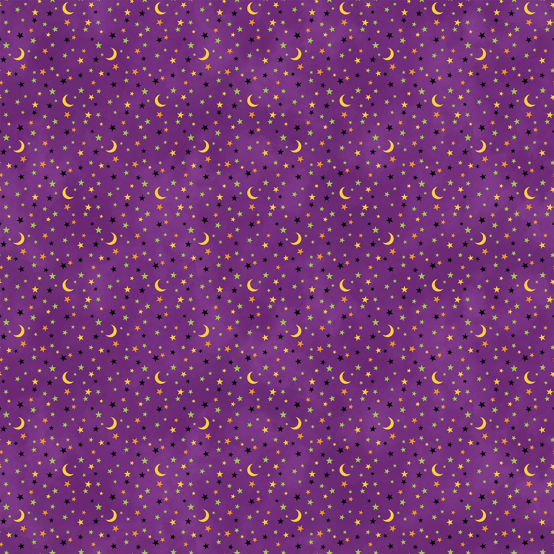 Purple Halloween Fabric - Gnomes Night Out