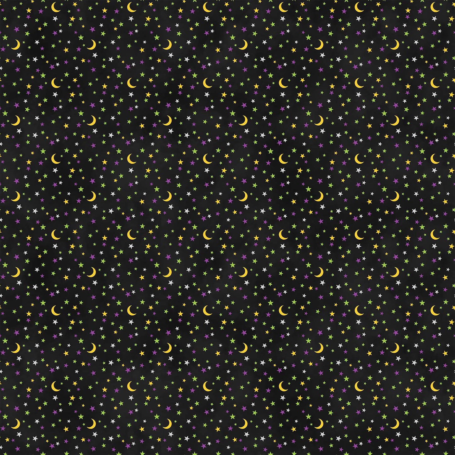 Black Halloween Fabric - Gnomes Night Out - Stars Fabric