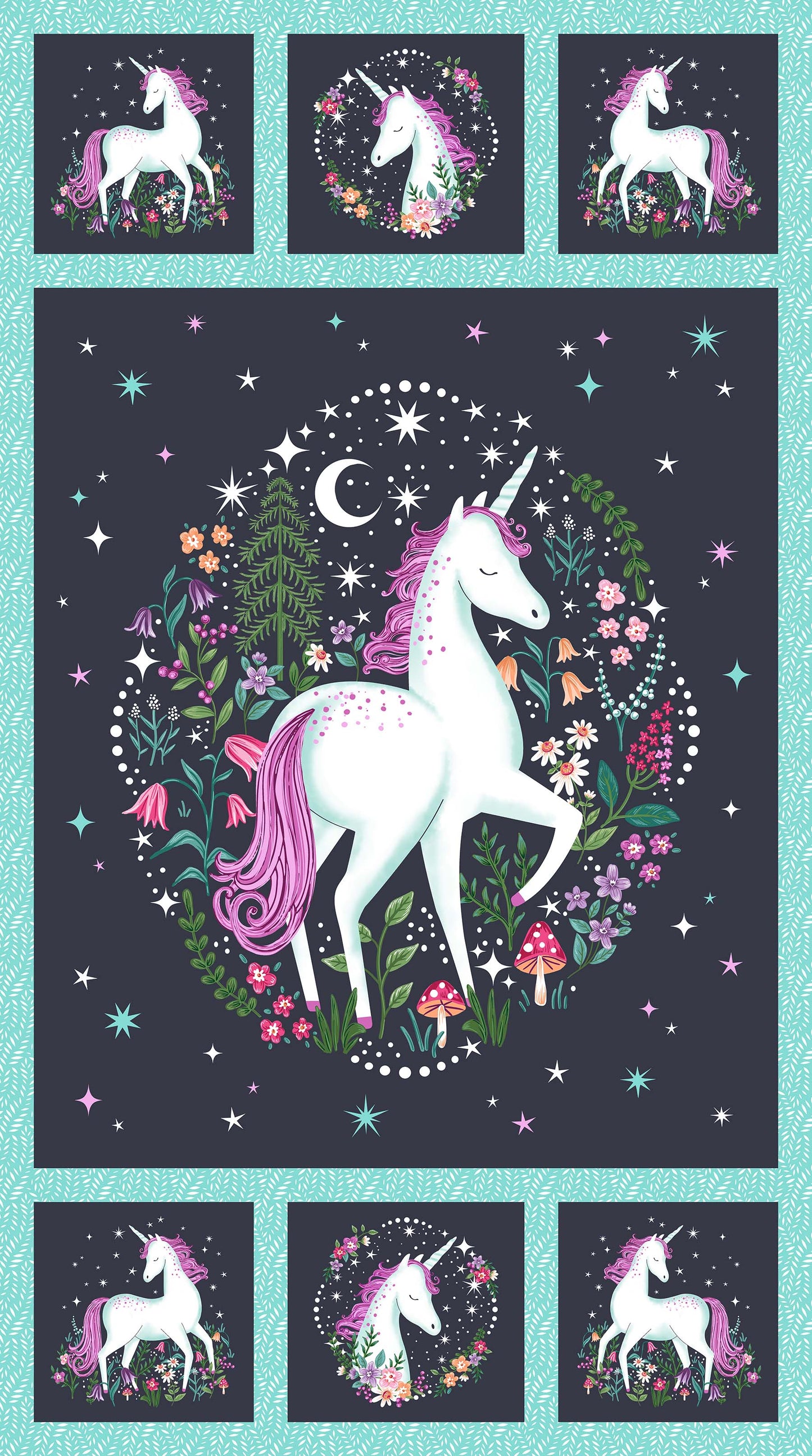 Unicorn Dreams - Panel Fabric