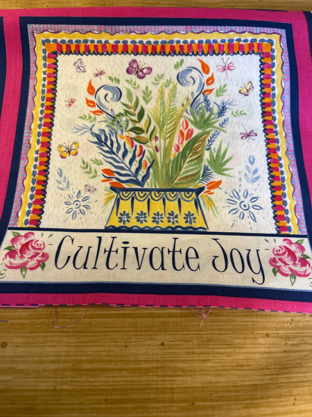 Motivational fabric blocks panel