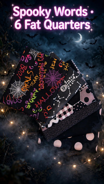 Spooky words Halloween Fat Quarter Frenzy Bundle - HFQ26