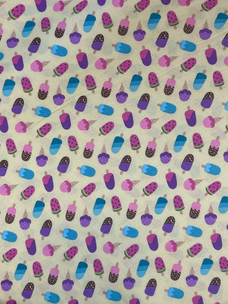 Yellow Ice Cream Fabric