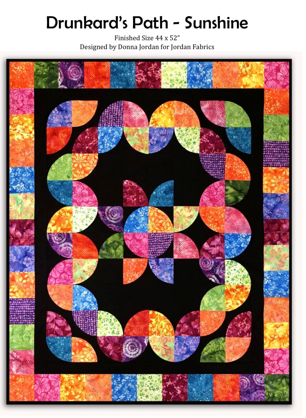 Free Quilting  Pattern Drunkard’s Path - Sunshine