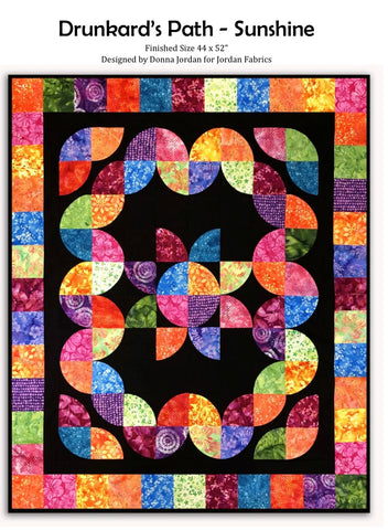 Free Quilting  Pattern Drunkard’s Path - Sunshine
