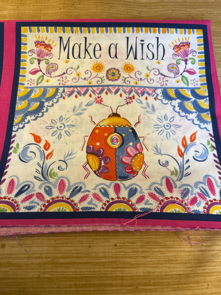 Motivational fabric blocks panel