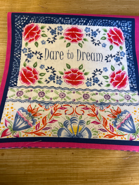 Motivational fabric blocks panel