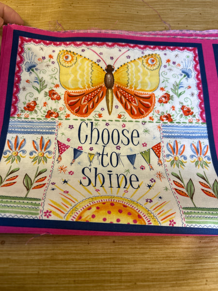 Motivational fabric blocks panel