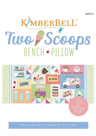 Two Scoops Bench Pillow Embroidery CD KD5113