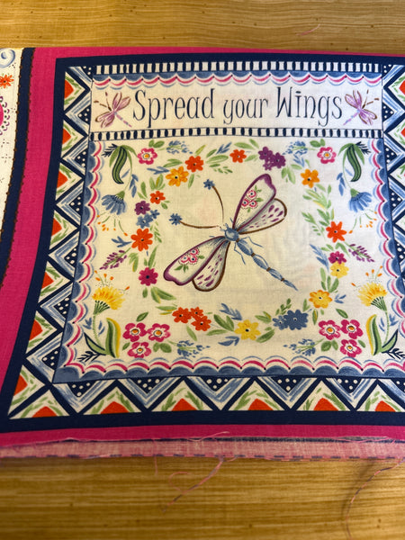 Motivational fabric blocks panel
