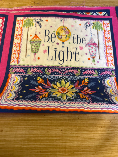 Motivational fabric blocks panel
