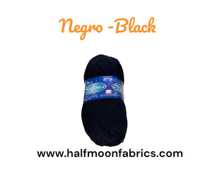 Sinfonia - Negro - Cotton Yarn - 100% Mercerized Cotton - Amigurumi Yarn