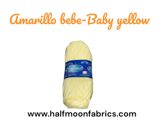 Sinfonia - Amarillo Bebe - Cotton Yarn - 100% Mercerized Cotton - Amigurumi Yarn