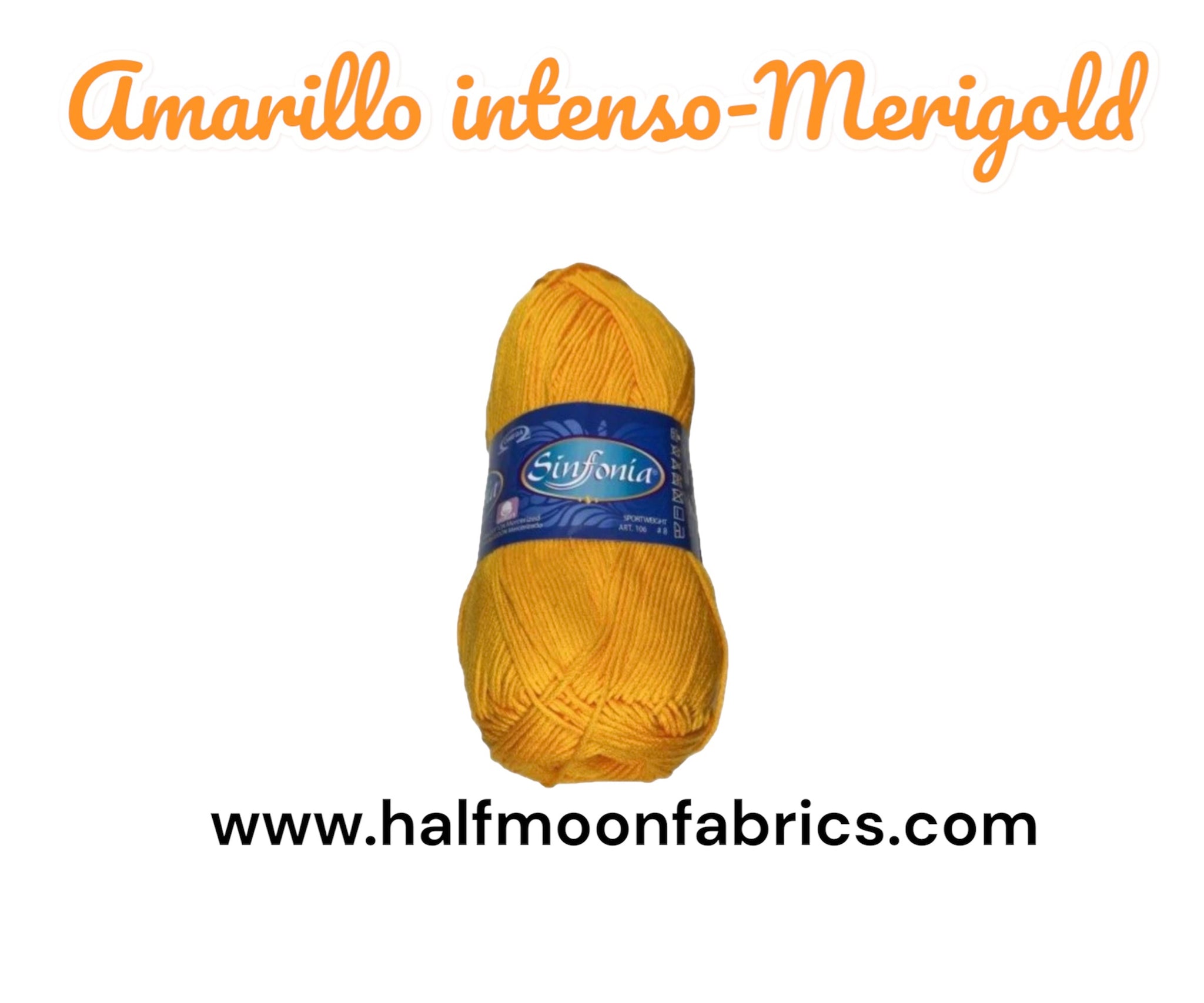 Sinfonia - Amarillo Intenso Cotton Yarn - 100% Mercerized Cotton - Amigurumi Yarn