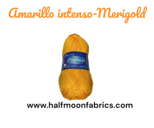Sinfonia - Amarillo Intenso Cotton Yarn - 100% Mercerized Cotton - Amigurumi Yarn