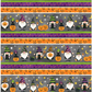 Halloween Fabric - Gnomes Night Out - Stripe Grey Multi Fabric
