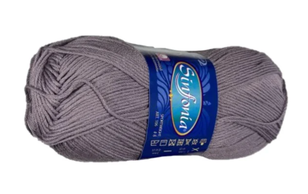 Sinfonia - Grey - Cotton Yarn - 100% Mercerized Cotton - Amigurumi Yarn