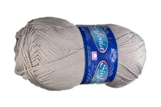 Sinfonia - Gris Claro - Cotton Yarn - 100% Mercerized Cotton - Amigurumi Yarn