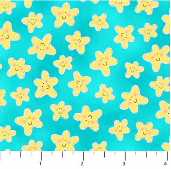 Glitter Stars Fabric- Northcott Fabric