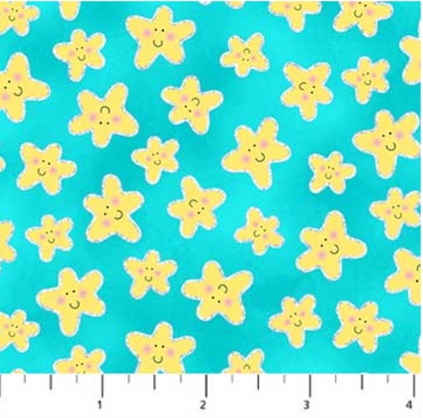 Glitter Stars Fabric- Northcott Fabric