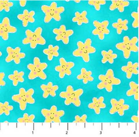 Glitter Stars Fabric- Northcott Fabric