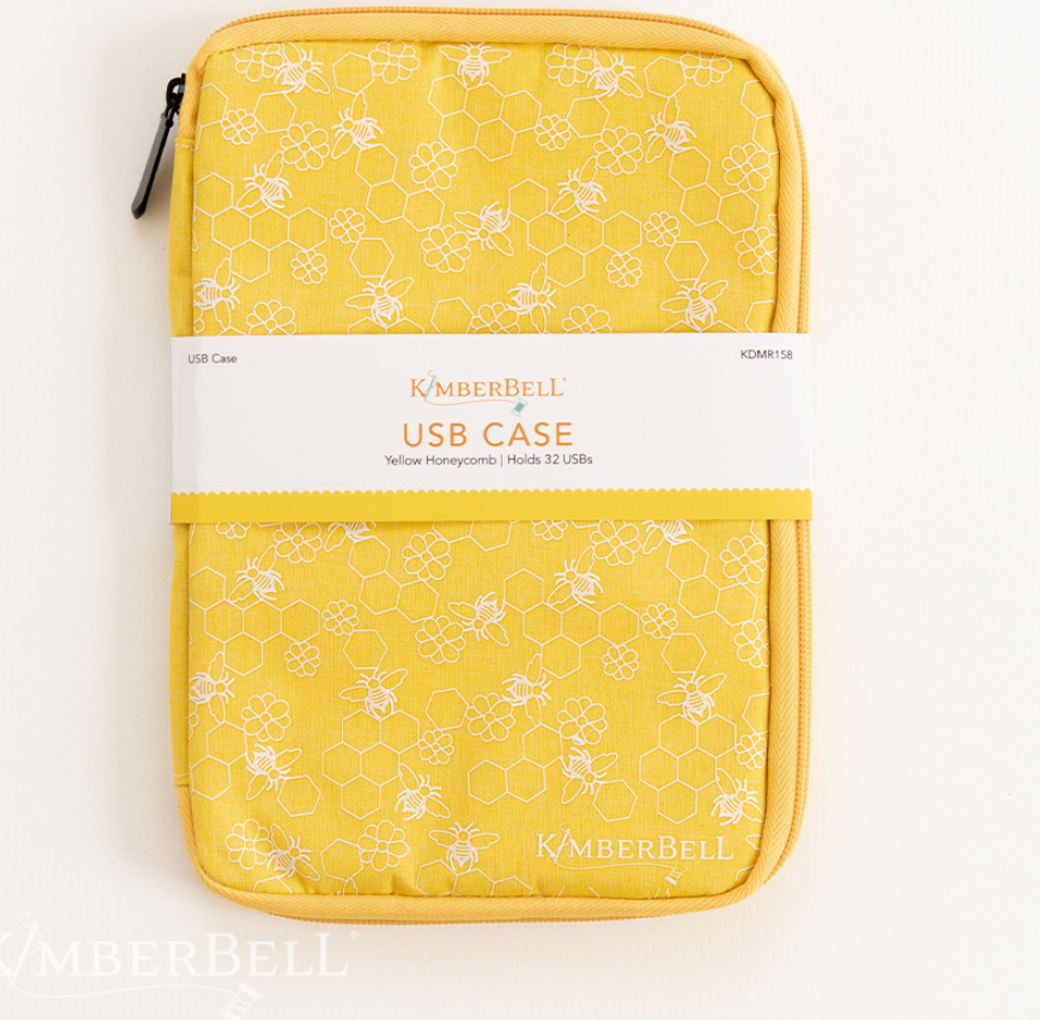 USB Case, Yellow Honeycomb