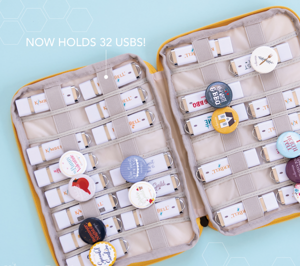 USB Case, Yellow Honeycomb