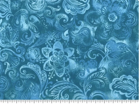 Blue Floral Fabric