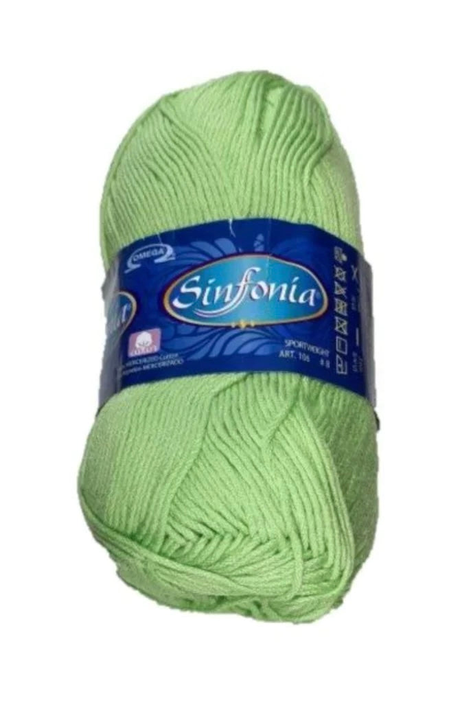 Sinfonia - Pistacho - Cotton Yarn - 100% Mercerized Cotton - Amigurumi –  Half Moon Fabrics
