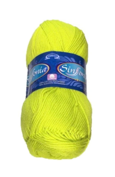 Sinfonia - Verde Citrico - Cotton Yarn - 100% Mercerized Cotton - Amigurumi Yarn