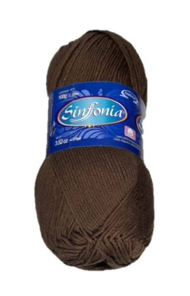 Sinfonia - Cafe Oscuro - Cotton Yarn - 100% Mercerized Cotton - Amigurumi Yarn