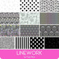 Line Work by Tula Pink 4.5” precut hexagon set