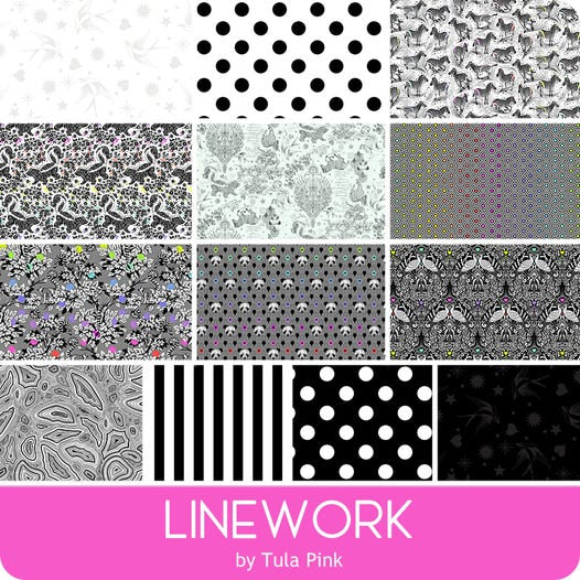 Line Work by Tula Pink 5” squares charm pack