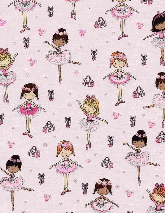 Ballerinas Glitter Fabric