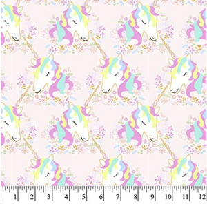 Pink Unicorn Fabric 1 Yard Cut