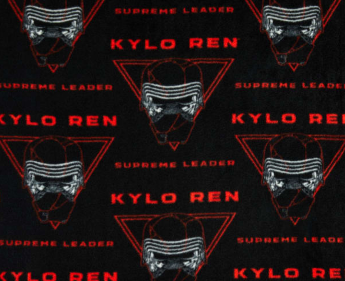 Star Wars Supreme Leader Kylo Ren Fleece Black