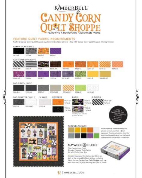 Candy Corn Quilt Shoppe Quilt Kit