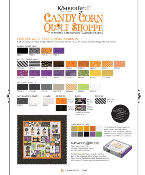 Candy Corn Quilt Shoppe Sewing Version -Book-