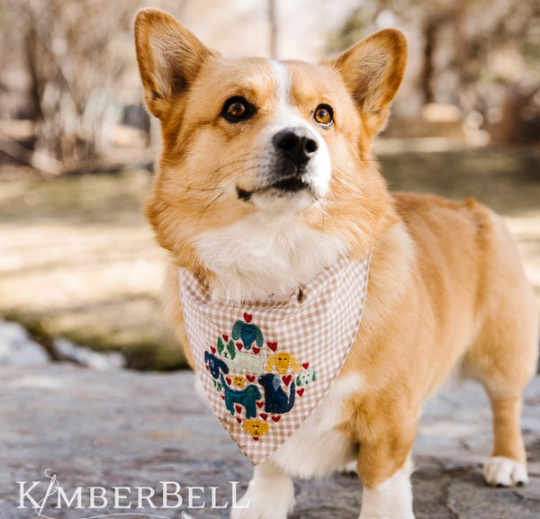 Playful Pet Kerchiefs embroidery designs KD5106