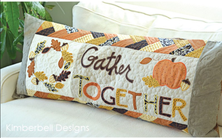 Gather Together BENCH PILLOW, MACHINE EMBROIDERY Pillow