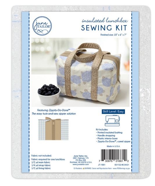 Insulated Lunchbox Sewing Kit with Zippity-Do-Done