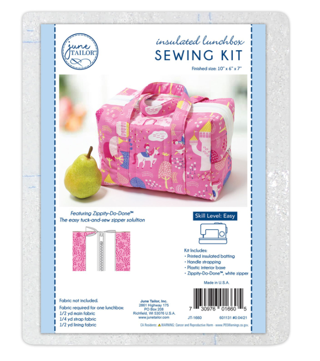 Insulated Lunchbox Sewing Kit with Zippity-Do-Done