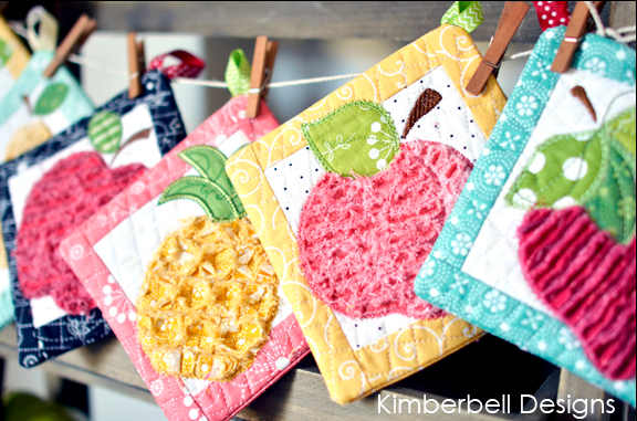 That's Sew Chenille Fruit Stand Hot Pads KD542