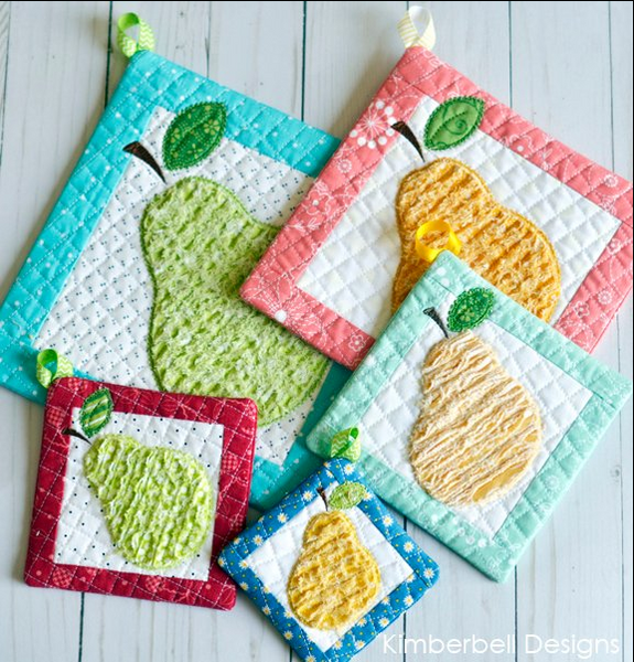That's Sew Chenille Fruit Stand Hot Pads KD542