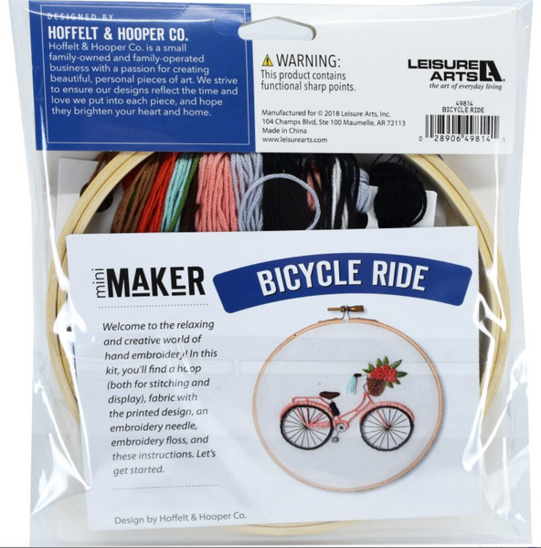 Bicycle Ride - Embroidery Kit